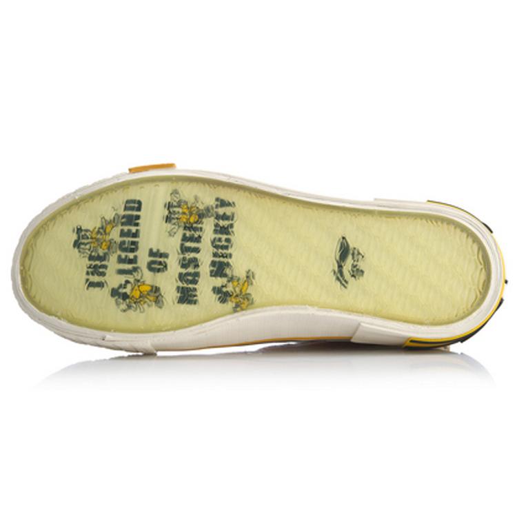 DISHINIMIQI x Li Ning Wave Canvas Hi Устойчивые к скольжению и истиранию Высокие кеды для скейтбординга Женские Желтый Черный AGCQ202-3