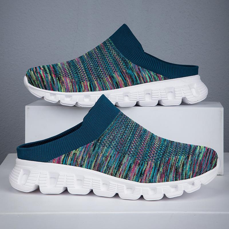 Большого размера весенне-летние плетеные ленивые туфли, носки, обувь, сетчатые дышащие спортивные и повседневные туфли