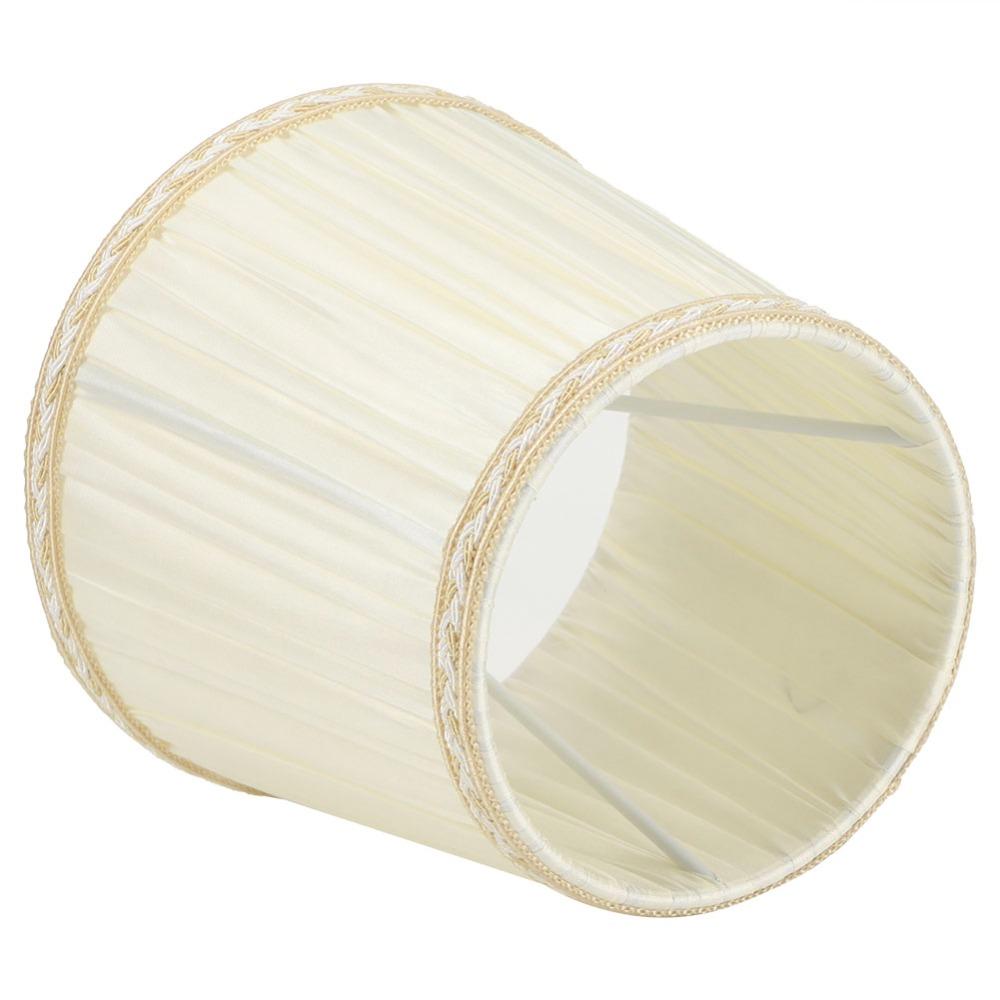 6PCS Beige Color Fabric Lampshade Cloth Pleated Lamp Shades Small Lamp Shade  Wall Sconces