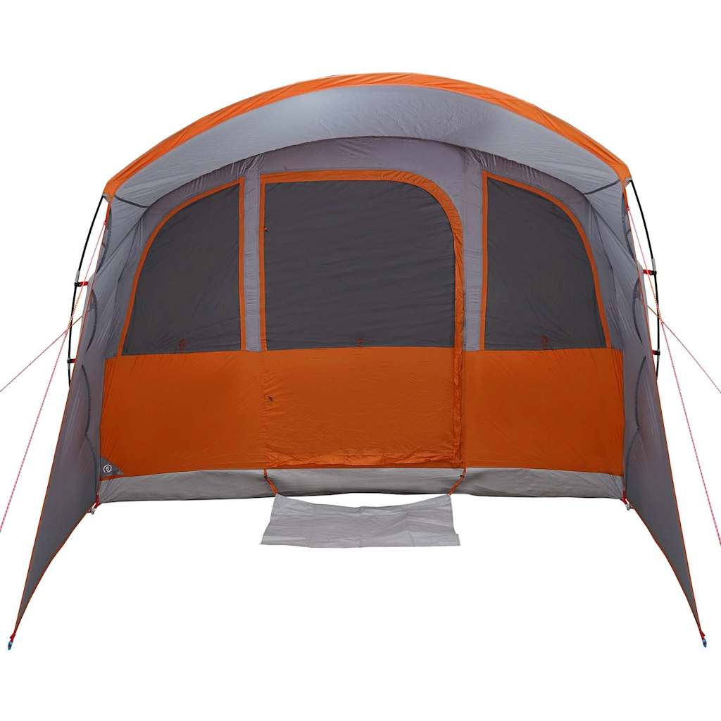 Family Tent with Roof in Grey and Orange 576 x 325 x 213 cm