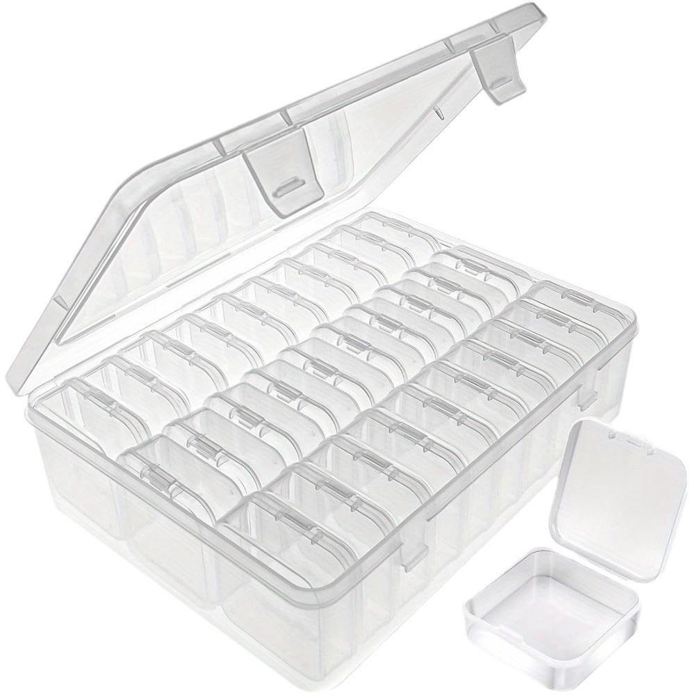 Прозрачный пластиковый ящик для хранения бусин Perler с отделениями