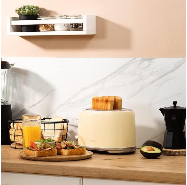Toaster Cecotec 03232 Toast & Taste Retro 1000 Beige