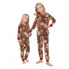 Matching Family Christmas Print Flannel Homewear Set Long-Sleeve Top And Pants
