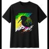 Colourful Kiwi Bird Torn Paper Unisexs T Shirt Black 100 Cotton Wildlife Top Vintage Fashion Top For Everyday Wear Graphic