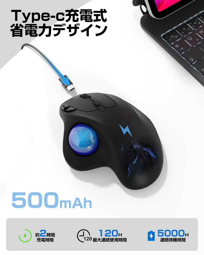 Беспроводная мышь EWiN Bluetooth 3 устройства одновременно 5 DPI 500 мАч Высокая Высокая для большого пальца 7 Совместима с трекболом, и 2,4 ГГц Совместима, Подключаемая,