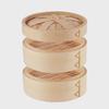 "Handmade Bamboo Steamer for Home & Commercial Use - Ideal for Steamed Buns"