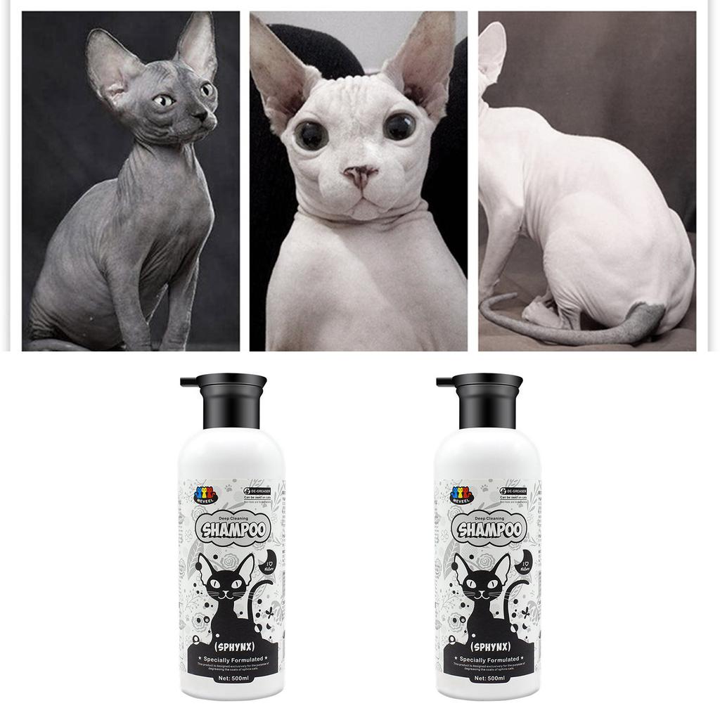 Deep Cleansing Cat Shampoo 500ml Keep Your Pets Clean and Healthy Grooming Mild Sphynx Cat Shower Gel Supplies