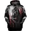 Spring Autumn Men's Hoodie Skull Graphics 3D Print Tops Fashion Unisex Sweatshirt Hip Hop Oversized Casual Clothing