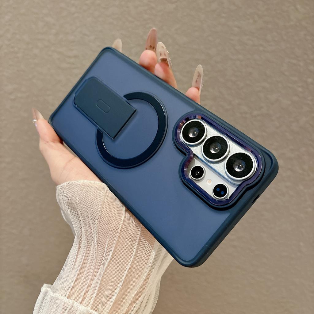 Samsung S26ultra звуковая подставка матовый магнитный чехол для мобильного телефона s25plus противоударный простой защитный чехол