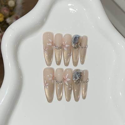 Берлинский цветок Весенний стиль расписанный вручную цветок шампанского золотой кошачий глаз бутик K9 Diamond Wear Armor