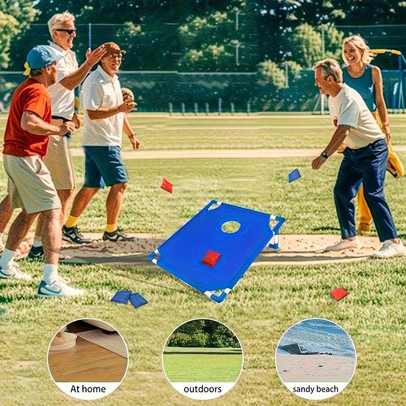 Набор игр для метания мешков с песком на открытом воздухе Портативная игра Corn Hole Складные игры для бросков на заднем дворе Кемпинг Командные виды спорта Подарок для взрослых и детей