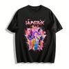 Huntrix Аниме Девушки Группа Принт Повседневные Топы Модные Мультяшные Унисекс Свободные Футболки Футболка из чистого хлопка