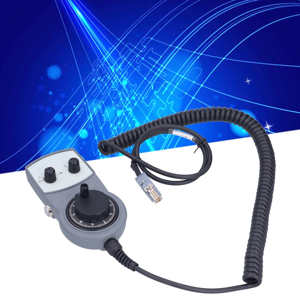 CNC Electronic Handwheel MPG Pendant Emergency Stop Manual Pulse Generator Emergency Stop Electronic Handwheel for Lathe Machine