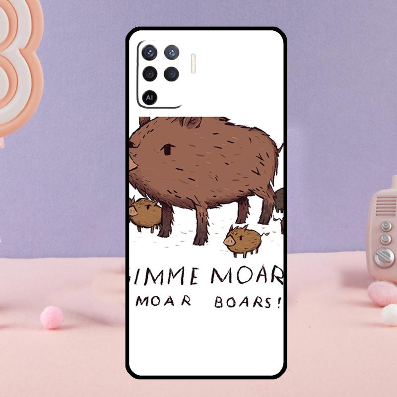 Cute wild boar funny Cartoon Phone Case For Oppo A38 A18 A58 A78 A98 A79 A40 A60 A80 A16 A76 A96 A15 A74 A94 A54 A77 A17