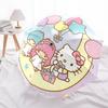 1pc Hello Kitty & Little Twin Stars Balloon Moon Automatic Opening/Closing Umbrella - Portable Three-Fold Design with 8-Bone Iron Frame, Outdoor for F