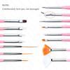 YIKOOLIN 20pcs Nail Art Painting Brush Pen Tools Kit UV Gel 15pcs Nail Art Brushes Kit with 5pcs Nail Dotting Pens Nail Art Set