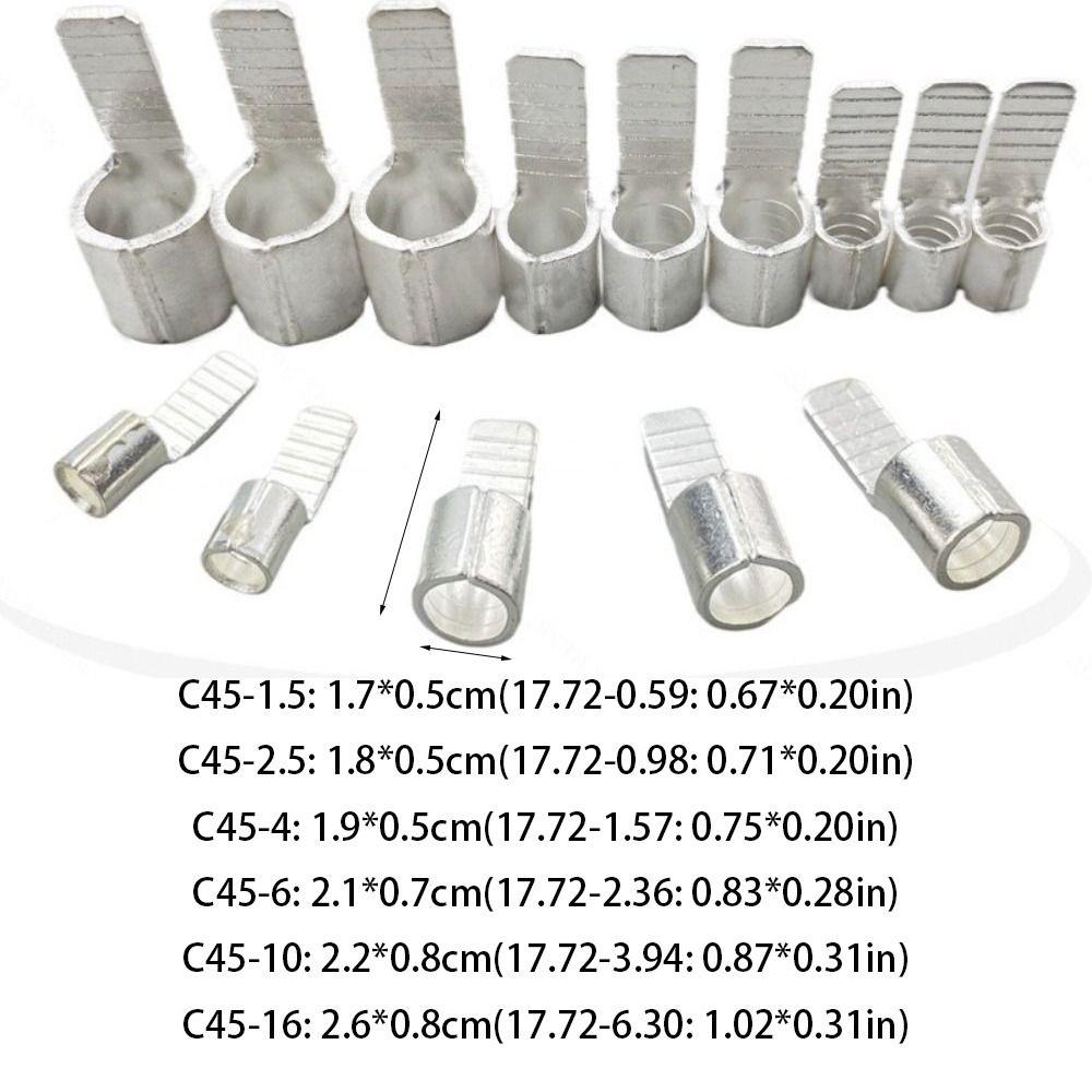 100 PCS Not Easily Oxidized C45 Pin Terminal Clamp Firmly Lug Insert Crimp Terminal  Lighting System