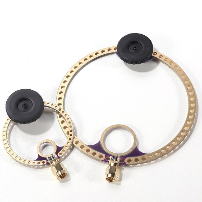 Double Band UHF/VHF Mini Circular Antennaes Set 10cm/5.0cm Diameter SMA Male Connector for DSP DSP2 Radio Receivers