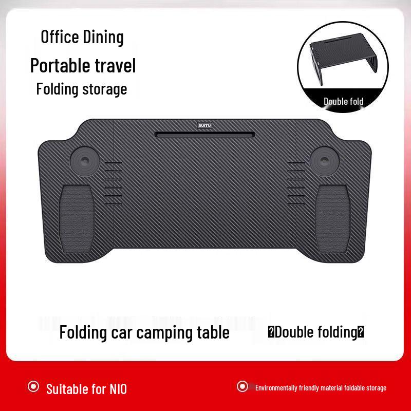 Foldable In-Car Desk for Tesla Model 3/Y: Front Row Dining & Workspace Table