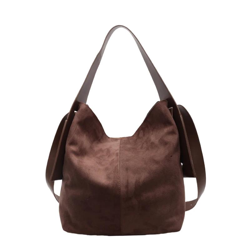 Новые модели сумок-ведер из искусственной замши с ощущением роскоши, сумки большой вместимости