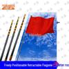 8m pole with red flag & ball top