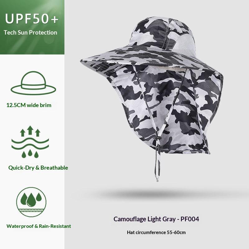 New Design Summer Nylon Outdoor Sunscreen Fisherman's Hat Large Brim Adjustable Quick-drying Breathable Waterproof Anti-UV