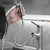Bathroom Sink Faucet Basin Pull-out Faucet Hot and Cold Water Mixer Water Tap Single Hole For Bathroom Sinks Faucet Taps