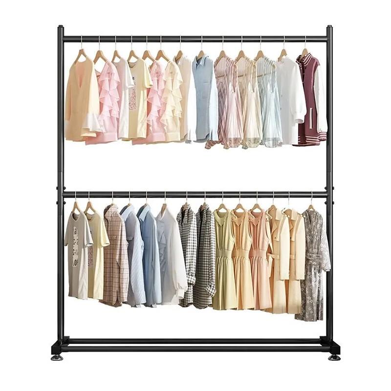 Miflame Simple Double-Layer Floor Garment Rack
