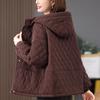 Women's Plus Size Cotton Jacket - Autumn/Winter 2024 Casual Lightweight Coat for Middle-Aged & Elderly Moms