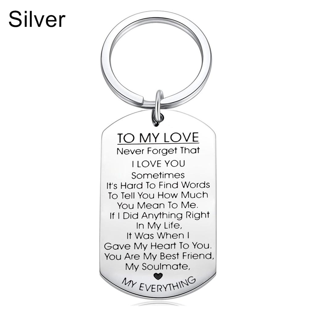 Husband Wife Anniversary Lover Gifts Boyfriend Keychain TO MY LOVE Valentines Day Key Ring