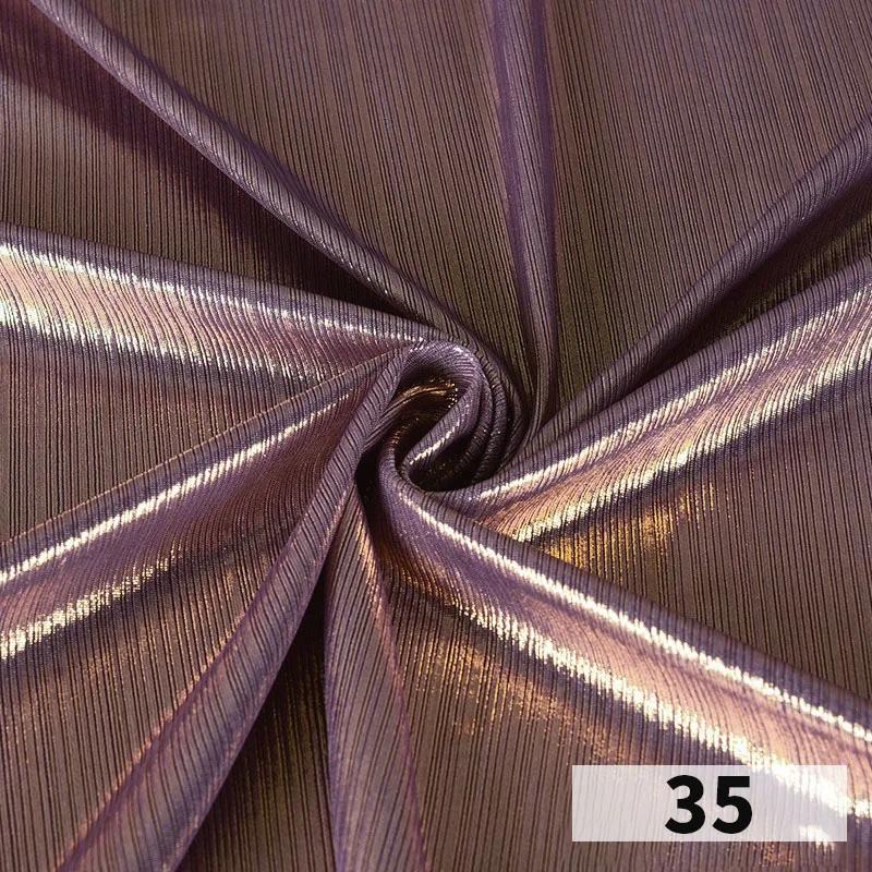 1x1.45 Meter Metallic Gliter Soft Fabric Shiny Gold Silver Fashion High Stretch Bright Silky Cloth for Diy Sewing Dress Fabrics