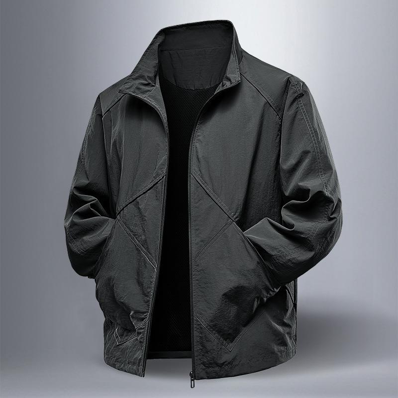 Men S Waterproof Stand Collar Work Jacket Casual Spring Autumn