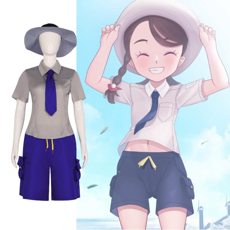 Комплект костюма для косплея Флориана и Джулианы из Pokemon Scarlet And Violet для Хэллоуина и сценических выступлений