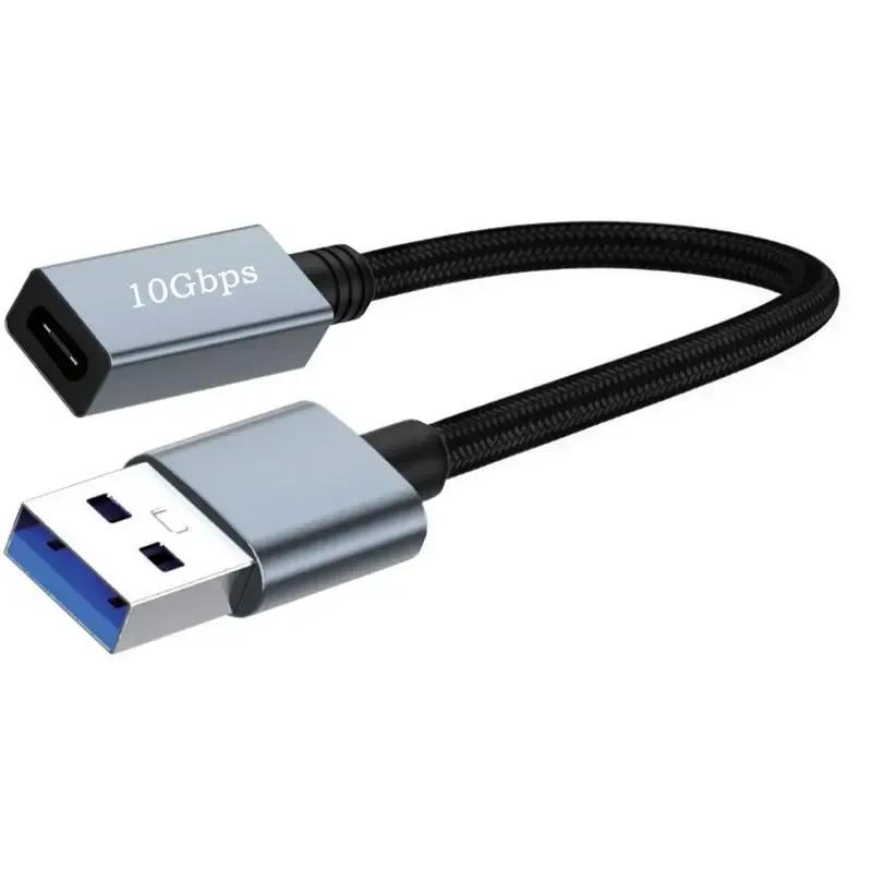 Двусторонний 10 Гбит/с Дата-стрип Чип Кабель для передачи данных USB 3.2 Адаптер-кабель USB Male на Type-C Female Gen2