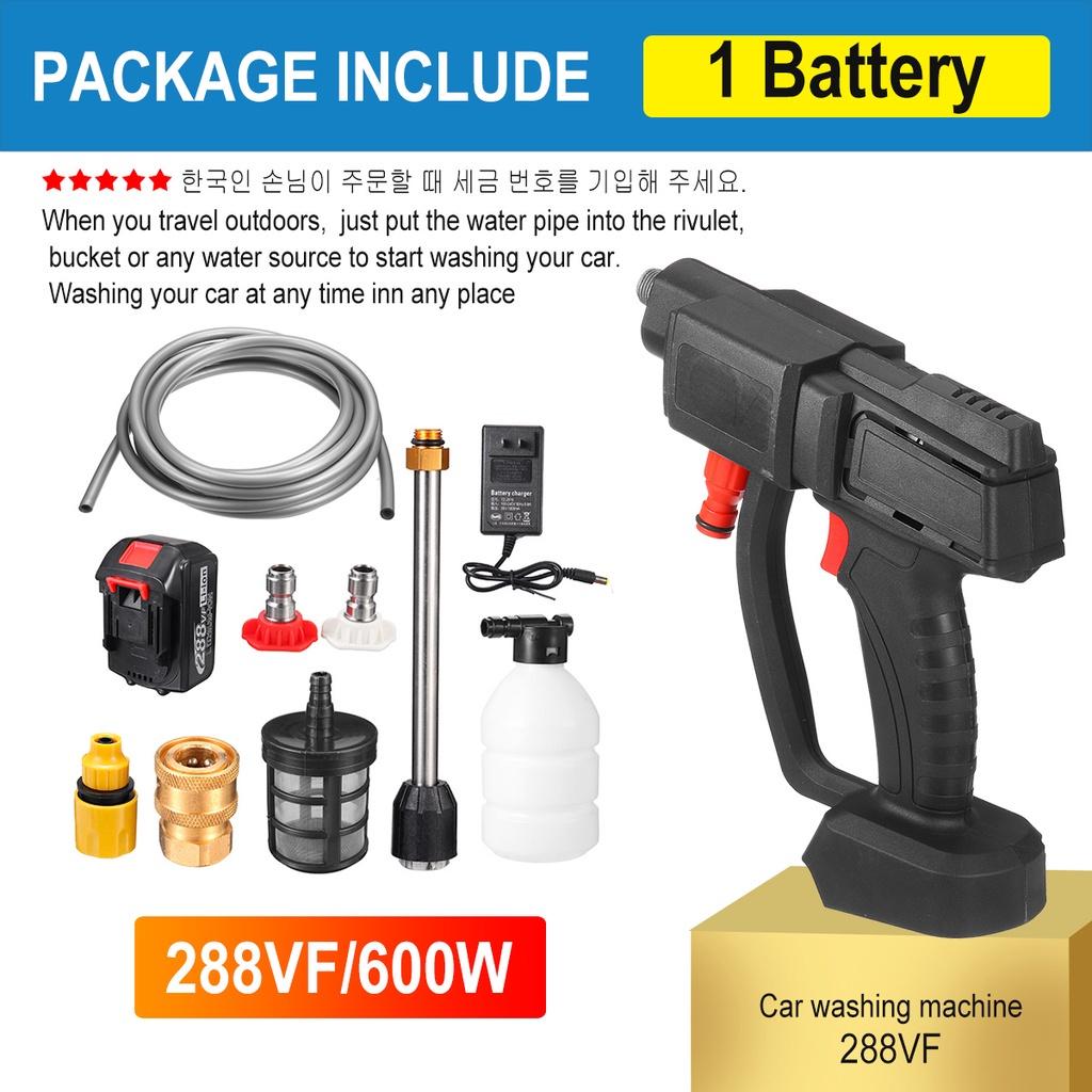 600 Вт 20000 мАч Беспроводная мини-мойка высокого давления очиститель пистолет для мойки автомобиля пеногенератор для Автоинструментов