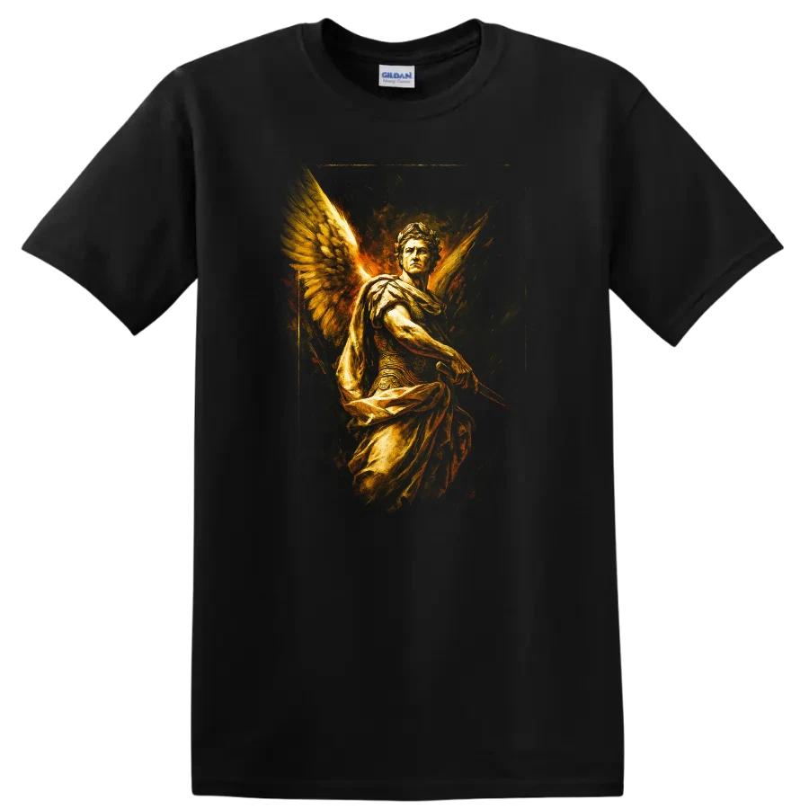 Angel Warrior T Shirt Dark Urban Streetwear Graphic Tee Vintage Style Art