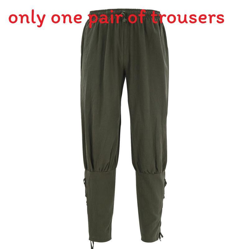 Medieval Pirate Cosplay Pants With Striped Pattern For Theater Costumes And Stage Performances