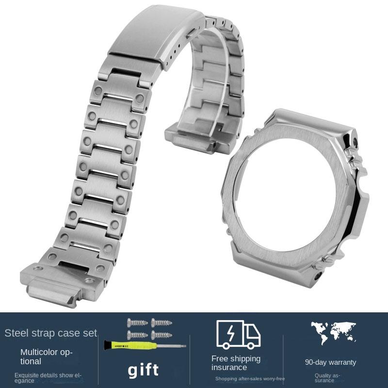 Аксессуары для часов Casio G-SHOCK GA-2100 Ремешок из нержавеющей стали металлический Корпус Безель GA2100 GA2110 GA-B2100 Модифицированный мужской Ремешок для часов