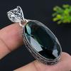 Indicolite Tourmaline Gemstone 925 Sterling Silver Jewelry Pendant 2.13" Q0A64