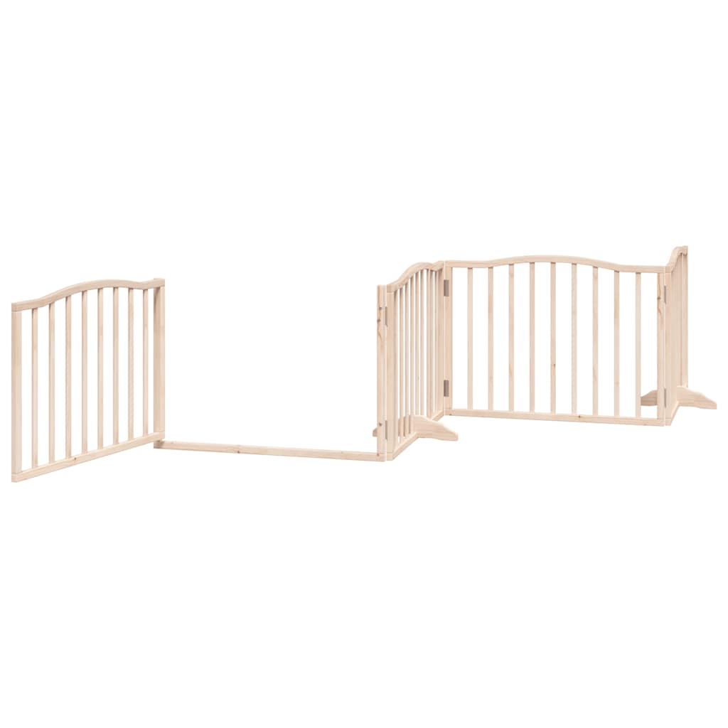 6 Piece Foldable Dog Gate 480 cm Poplar Wood