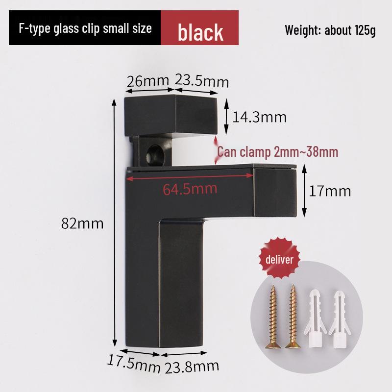 Регулируемый кронштейн-зажим для стеклянной полки