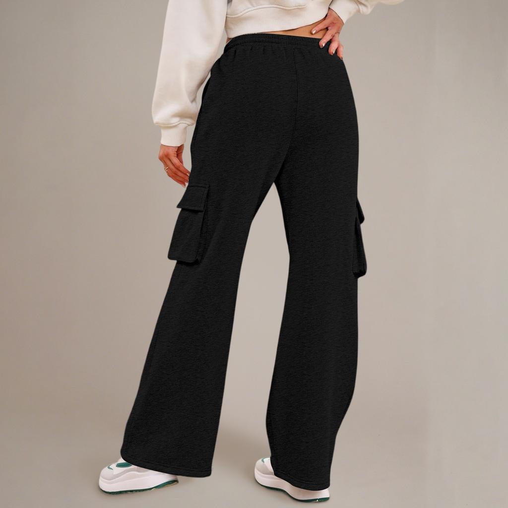 Womens Wide Leg Sweatpants Casual High Waist Baggy Sweatpants Boyfriend Jogger Pants With Pockets Trousers