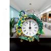 European Style Cute Fresh Green Peacock Desktop Clock New Mini Creative Clock Living Room Decorative Model Room