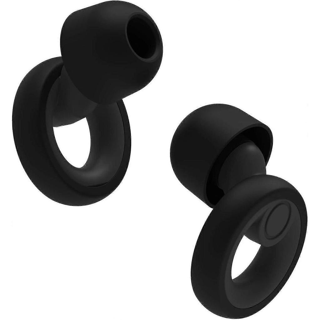 Reusable soft silicone sleep earplugs, 30dB noise reduction, easy to clean and portable