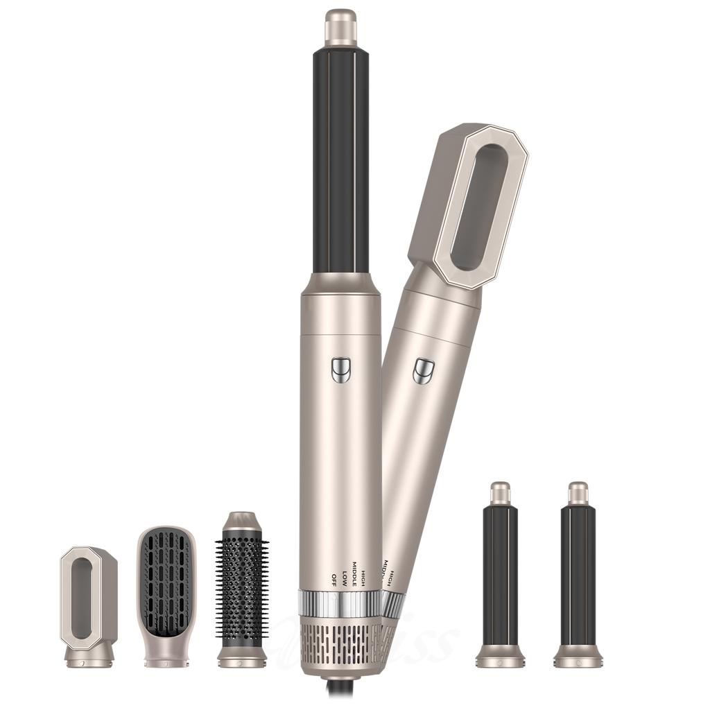5 In 1 Hair Dryer Brush and Volumizer Negative Ion Detachable Hair Blow Dryer Styler Hot Air Brush Air Styling Curling Iron