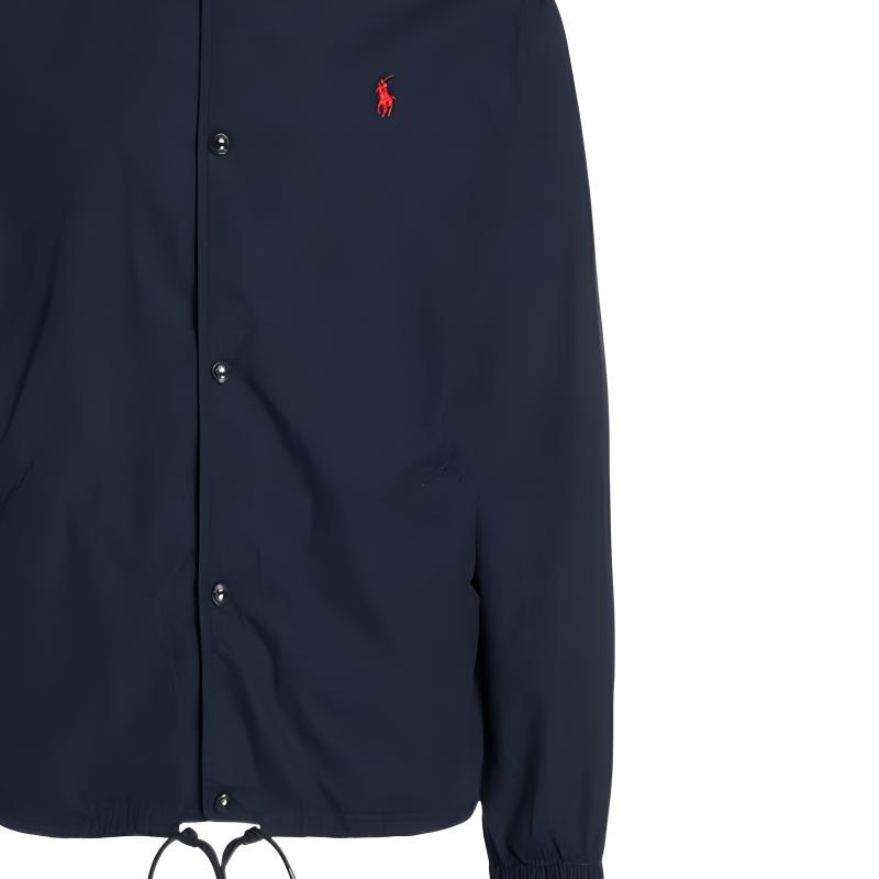 Polo Ralph Lauren однобортная однотонная куртка с воротником-поло и длинным рукавом Мужские куртки Темно-синие MNPOOTW16020835-410