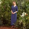 Lipbbam Creora Romona 3 4 Sleeve Long Wrap Dress Ldm10dj01