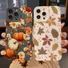Чехол для телефона с рисунком кленового листа и тыквы для iPhone 17 16 15 14 13 12 11 Pro Max 17 Air 16E XS X XR 7 8 Plus, ударопрочный, мягкий