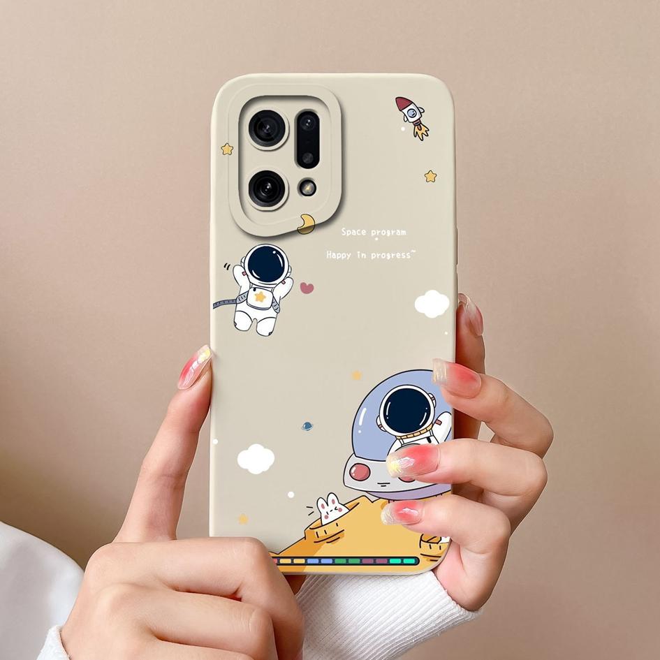Чехол для телефона для OPPO K10 Pro K3 K5 K7 K9X Narzo 50A Neo 9 Prime, милый модный чехол-космонавт, жидкий матовый противоударный мягкий силикон для бампера OPPO