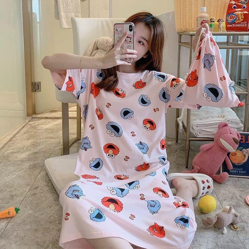 Pajamas Women's Summer Pajamas Short Sleeved Women's Students Cute Large Home Furnishing Set